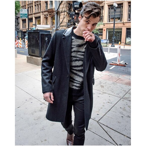 Straight to Hell Ainsley Zebra Pullover Sweater Men Long Sleeve Gray Black M - Picture 10 of 11